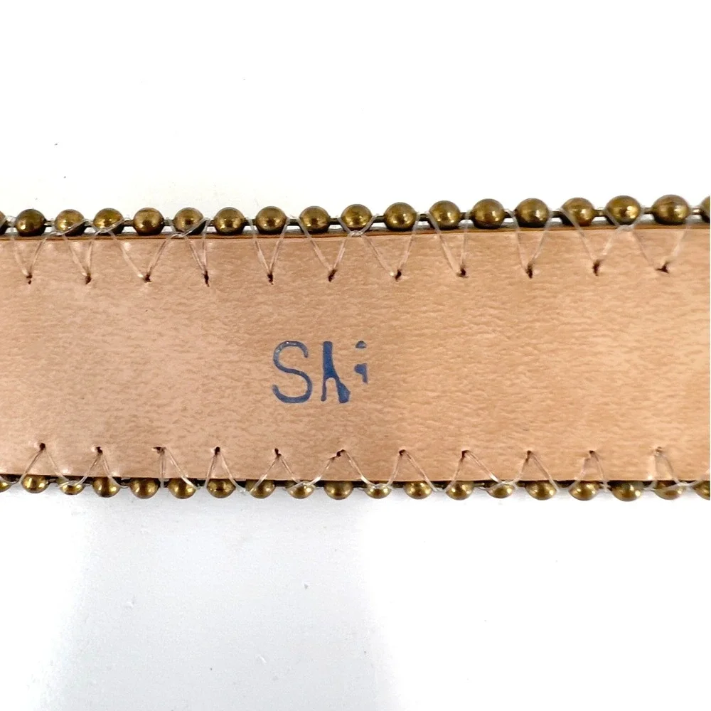 Elite Womens S M Statement Belt Giraffe Print Calf Hair Leather Vintage